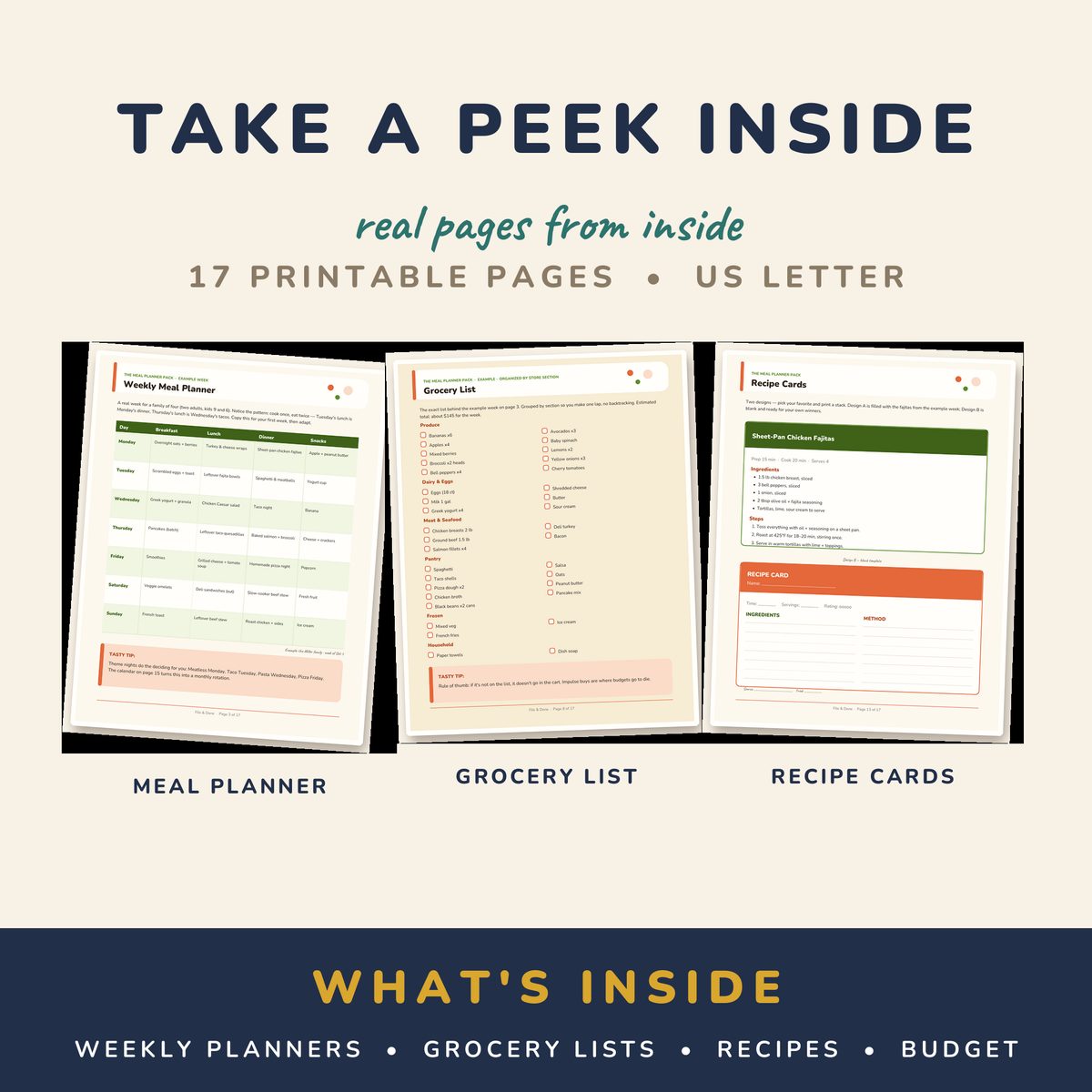 Meal Planner & Grocery List Pack — image 2