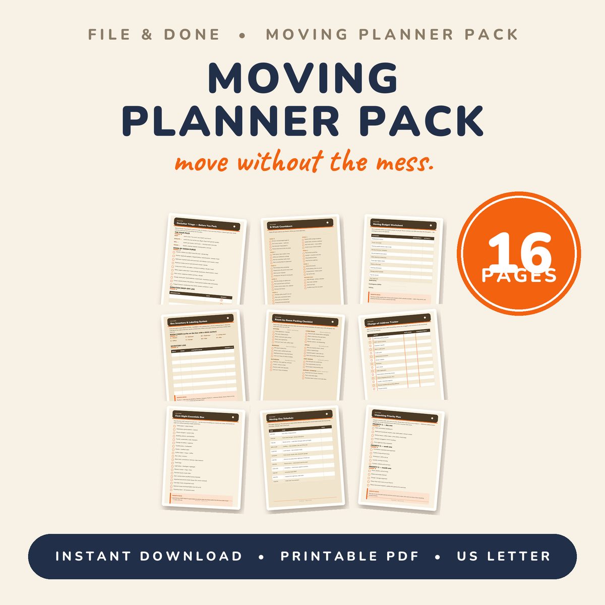 Moving Planner Pack — cover